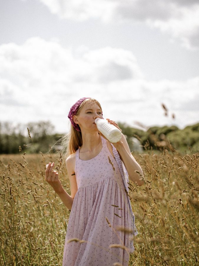 Сарафан из бамбука сиреневый