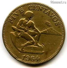 Филиппины 5 сентаво 1964