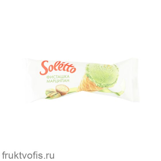 Мороженое рожок «Soletto Classico» слив.Фисташки/марципан 75г/