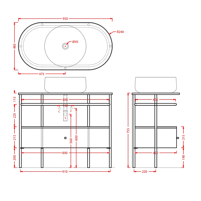 Структура в виде сетки Artceram Flair 4.0 95х48х75.5 TFA013 ФОТО