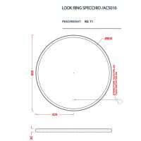 Зеркало Artceram Look Ring 850 мм с подсветкой ACS016 схема 2