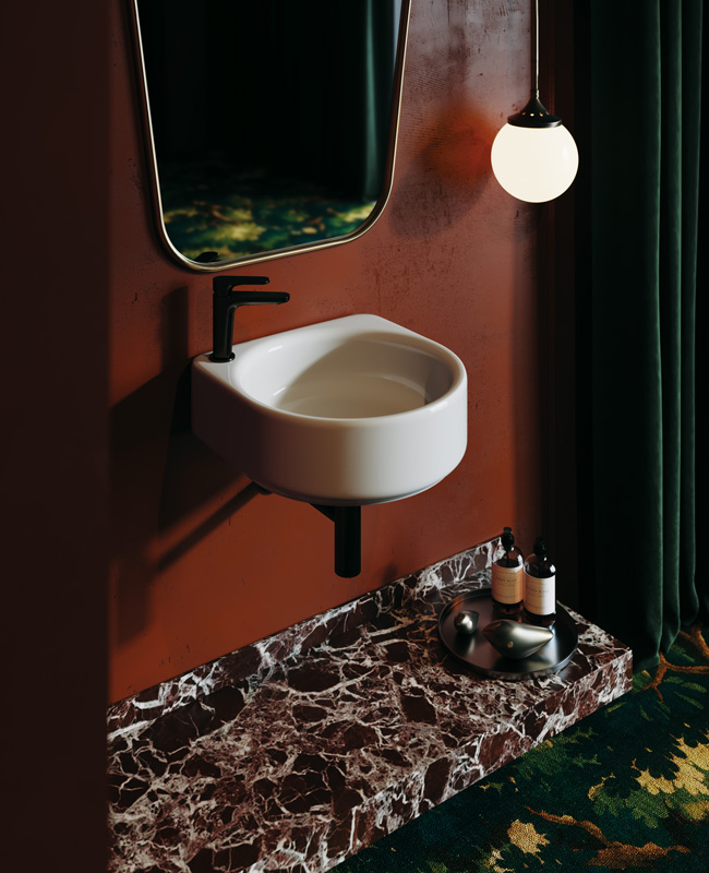 Закругленная подвесная раковина Artceram Wonder WNL004 48x44 см ФОТО