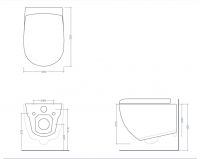 Инсталляция Artceram с унитазом File 2.0 700.101.02 схема 3