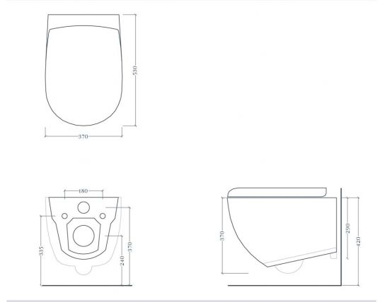 Инсталляция Artceram с унитазом File 2.0 700.101.02 схема 3