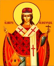 Икона Никиты Печерского: Защитник и Покровитель (рукописная)