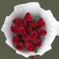 Розы красные 40 см в оформлении (от 15шт.)