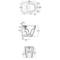 Унитаз напольный Simas Juniper JU01 смыв Tornado схема 2