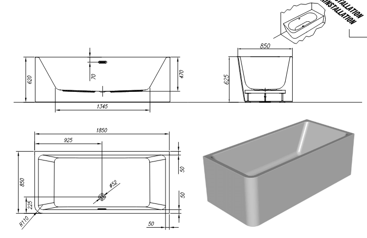 Угловая ванна Kolpa-San Elektra SP L 185x85 левая ФОТО