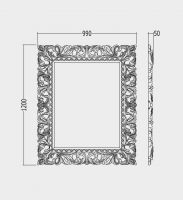 Зеркало в ванную Devon&Devon Black Richard 99х120 схема 2