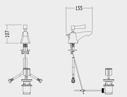 Devon&Devon VIP Time смеситель для биде 2vptime220bi схема 2