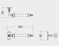 Бумагодержатель Devon&Devon Mayfair DD108 схема 3 Бумагодержатель Devon&Devon Mayfair DD108 схема 3