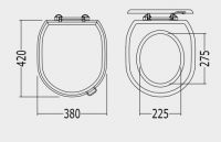 Сиденье с крышкой для унитаза Devon&Devon Classica из массива дуба схема 2