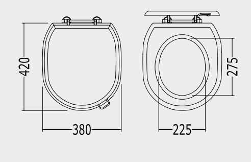 Сиденье с крышкой для унитаза Devon&Devon Classica из массива дуба схема 2