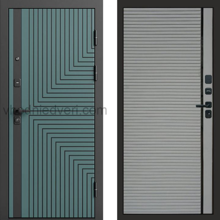 Входная дверь Termo-door Квантум velutto verde - Porte Грей софт