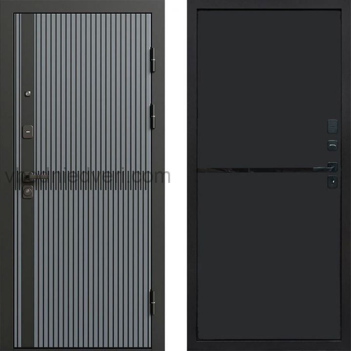 Входная дверь Termo-door Граунд Грей - Нео Black