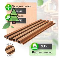Реечные панели WoodGrand из МПК 200*30 мм цвет: Орех