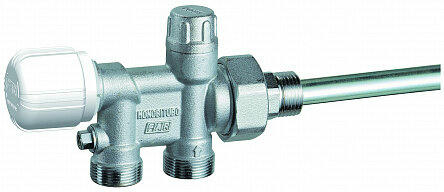 Узел нижнего подключения терморегулирующий М24х19, к радиатору 3/4" для 1и 2-х систем FAR