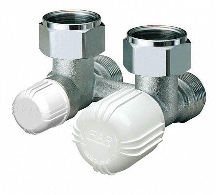 Н-образный термостатический узел М24х19, угловой FAR