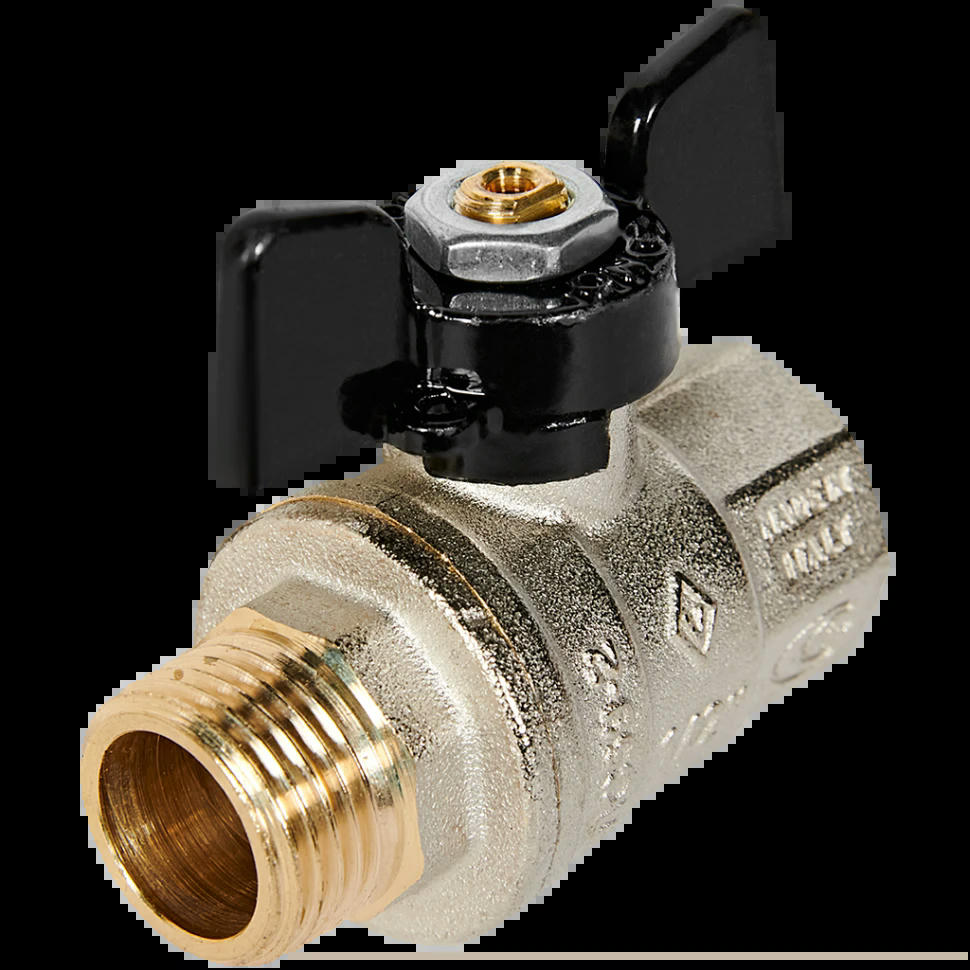 Кран шаровой НВ 1/2 бабочка OREGON серия 307 полный проход Bugatti