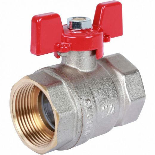 Кран шаровой ВР/ВР 1 1/4", ручка бабочка ROMMER