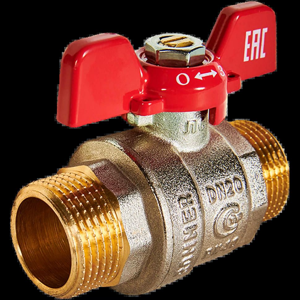 Кран шаровой НР/НР 3/4", бабочка ROMMER