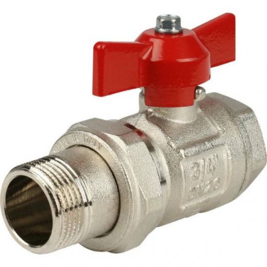 Кран шаровой НВ 3/4" бабочка с разъемным соединением IDEAL Itap