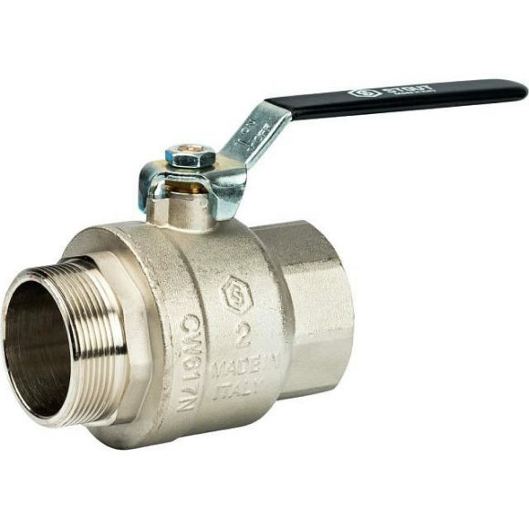 Кран шаровой полнопроходной ВР/НР 2, ручка рычаг STOUT