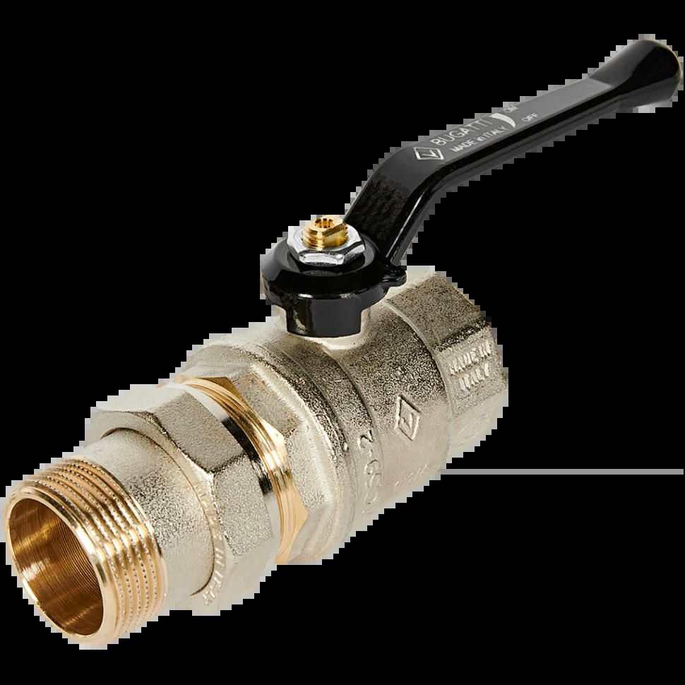 Кран шаровой с разъемным соединением НВ 1 1/4" ручка OREGON серия 320 полный проход Bugatti