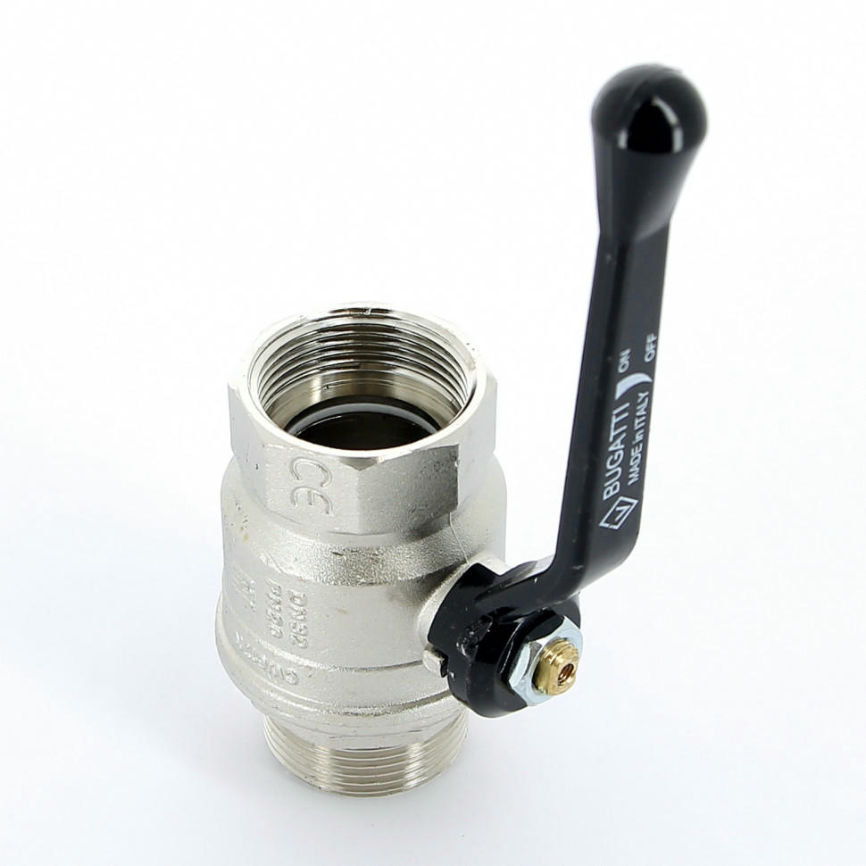 Кран шаровой НВ 1 1/4" ручка NEW JERSEY серия 915 полный проход Bugatti