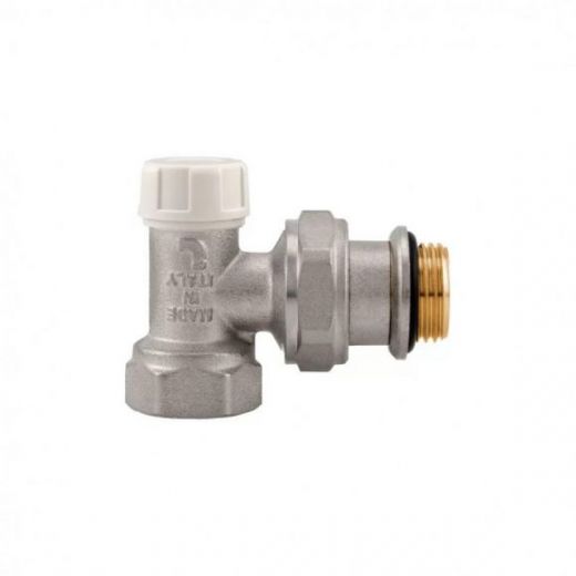 Вентиль обратный угловой быстрого монтажа с разъёмным соединением НВ 1/2", никелированный Itap