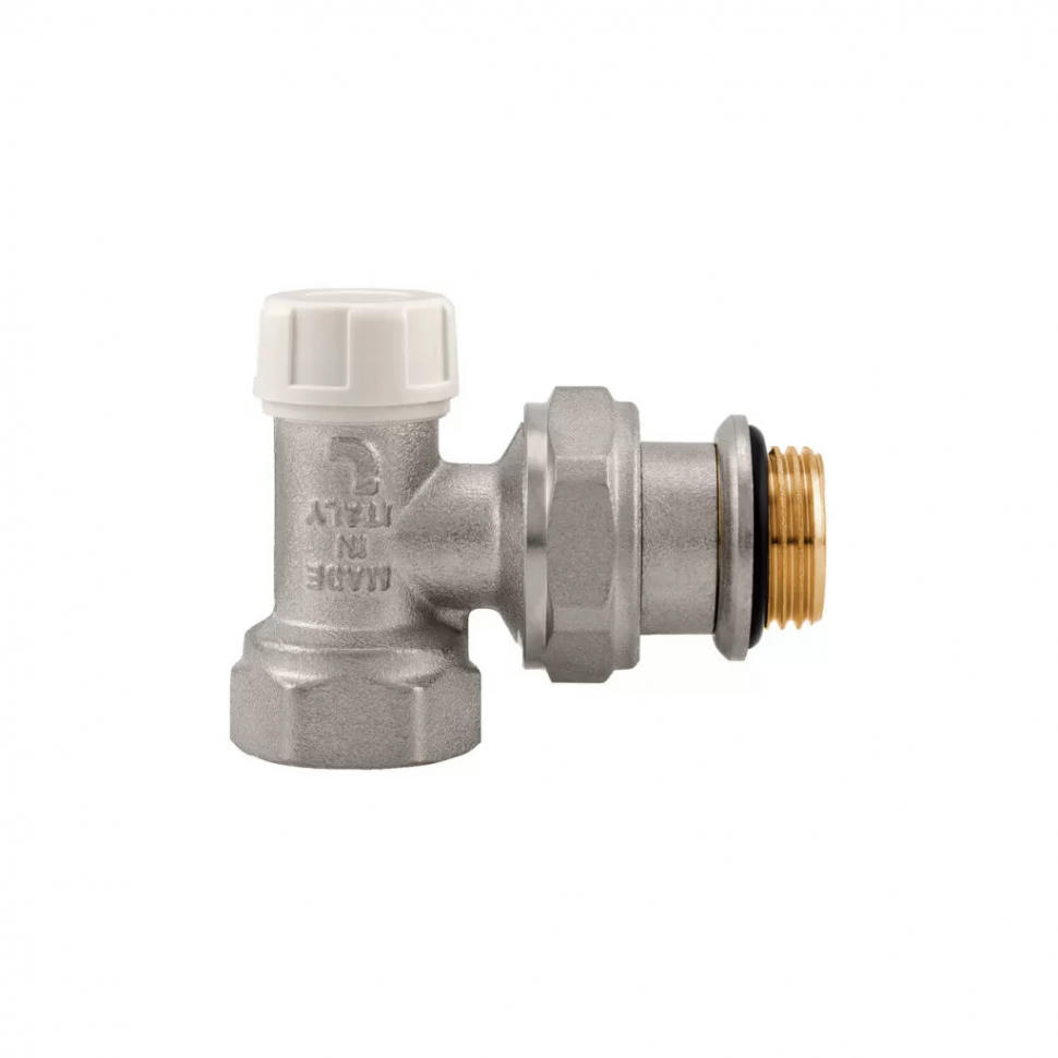 Вентиль обратный угловой быстрого монтажа с разъёмным соединением НВ 1/2", никелированный Itap