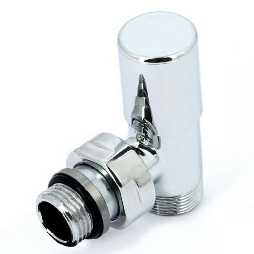 Вентиль ручной угловой НН 1/2" х М24х19, хромированный Compact Carlo Poletti