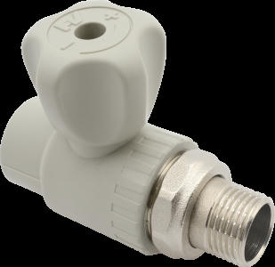 Кран шаровой радиаторный PP-R 25х3/4" НР, прямой PPR FV-Plast