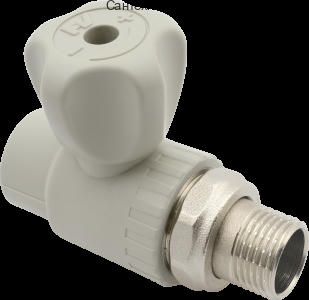 Кран шаровой радиаторный PP-R 25х3/4" НР, прямой PPR FV-Plast