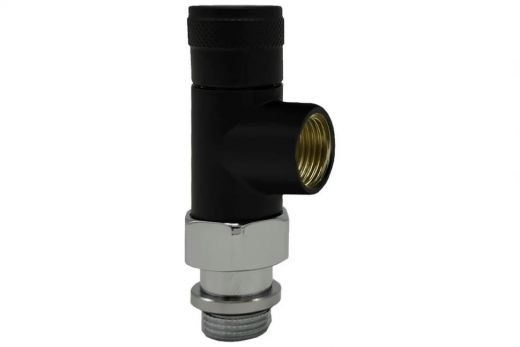 Клапан запорный осевой Tondera 1/2", черный матовый SR Rubinetterie