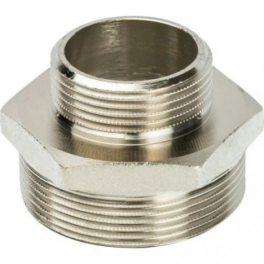 Ниппель НН переходной 2х1 1/4, никелированный STOUT