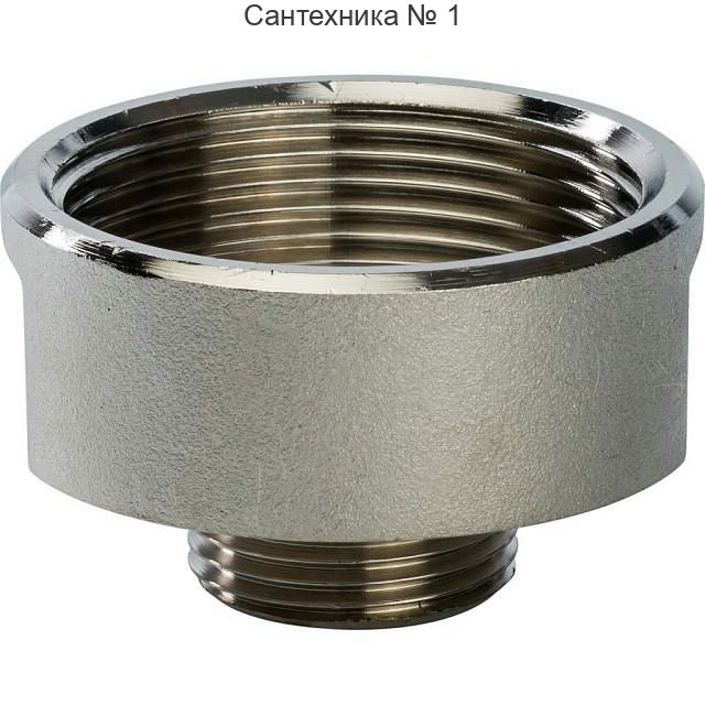 Переходник ВН 1 1/2х3/4, никелированный STOUT