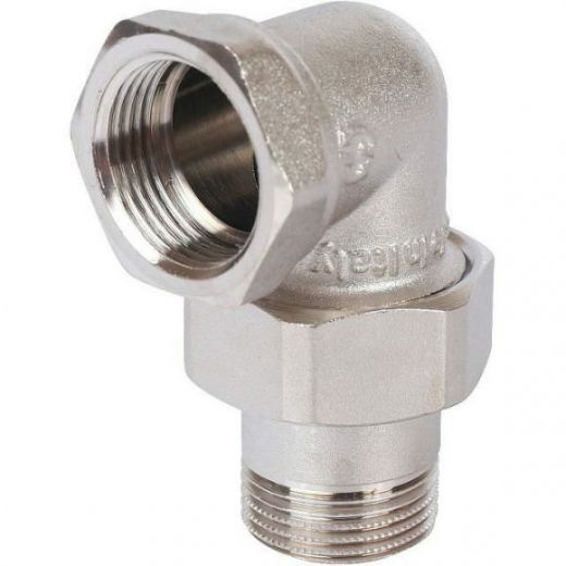 Разъемное угловое соединение "американка" ВН 3/4, никелированное STOUT