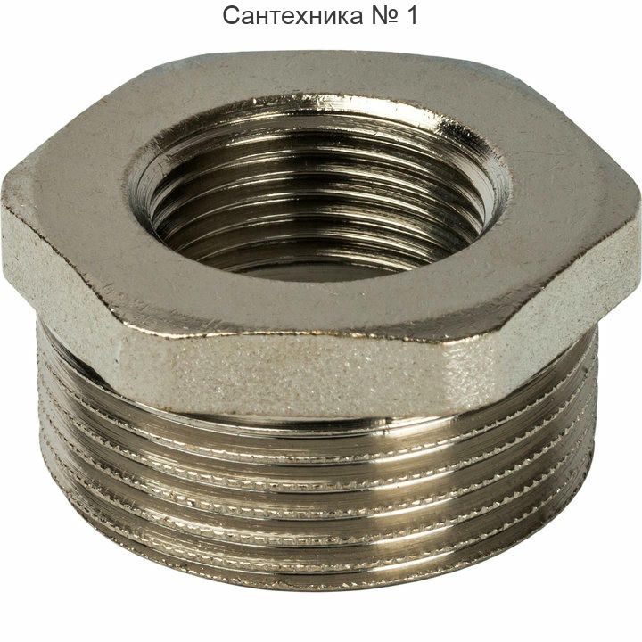 Футорка 1 1/4"х3/4, никелированная STOUT