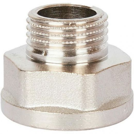 Переходник под ключ ВН 3/4"x1/2", никелированный STOUT