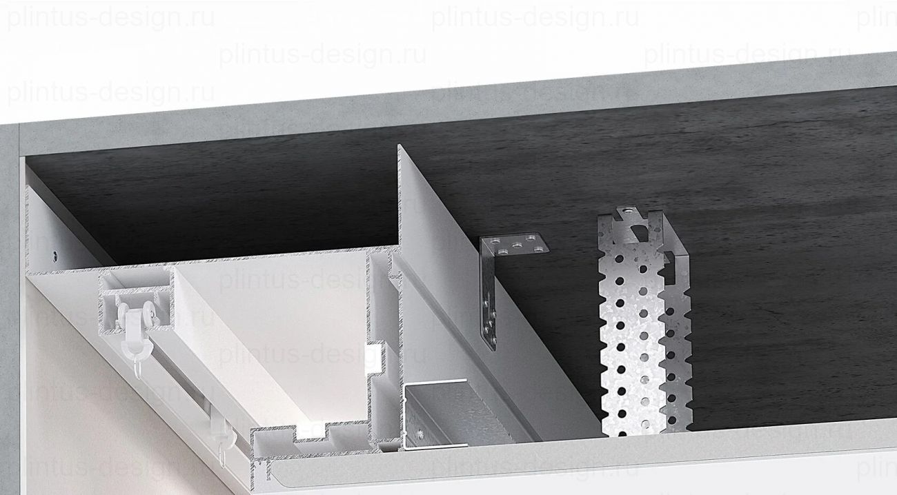 Ниша для штор из БК 100 с уголком FerGipps