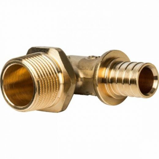 Угольник-переходник с наружной резьбой 20хR 3/4" для труб из сшитого полиэтилена STOUT