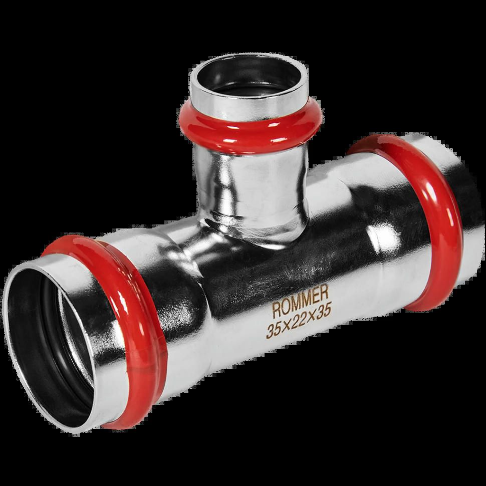 Тройник переходной ВПр 35х22х35 из нержавеющей стали ROMMER