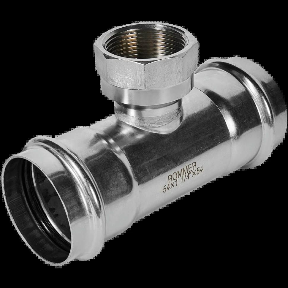 Тройник-переходник ВР 54х1 1/4 из нержавеющей стали ROMMER