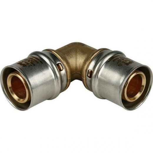 Угольник 90° 26х26 для металлопластиковых труб, прессовой STOUT