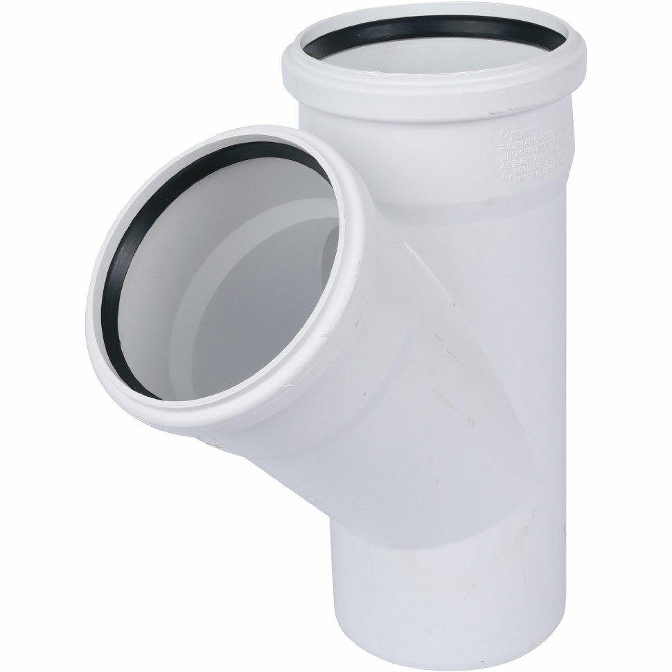 Тройник канализационный RAUPIANO 110/110х45° REHAU