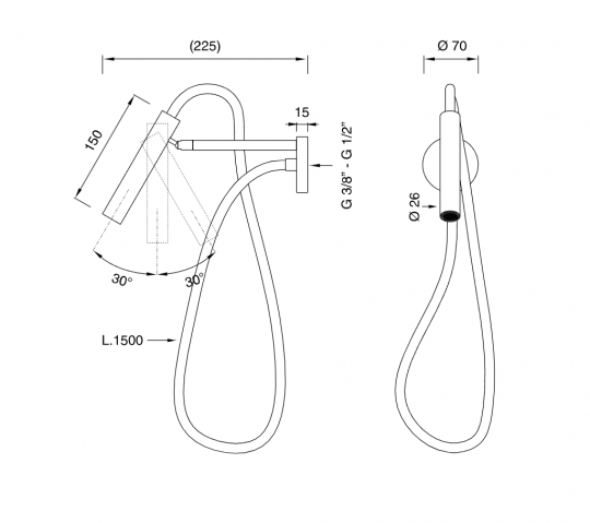 Ручной душ Cea Design ASTA AST10 схема 2