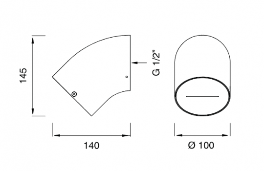 Верхний душ настенный Cea Design FRE153 водопад 10 см схема 2