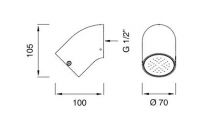 Верхний душ настенный Cea Design FRE156 7 см схема 2