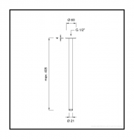 Держатель для душа Cea Design BRA 04 потолочный схема 2 Держатель для душа Cea Design BRA 04 потолочный схема 2